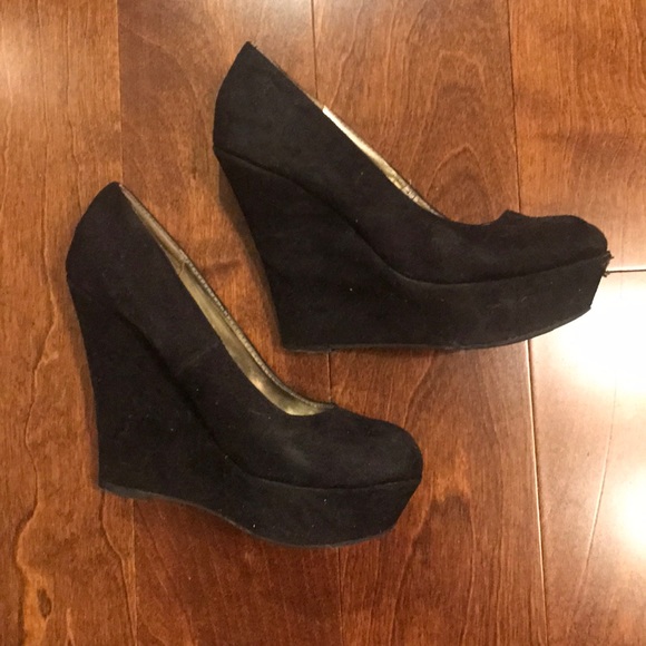 Mossimo Supply Co. Shoes - Black Suede Target Wedges